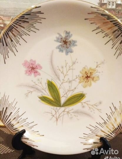 Чайное трио, фарфор, винтаж, Германия