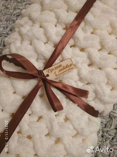 Детский плюшевый плед. Ручная работа