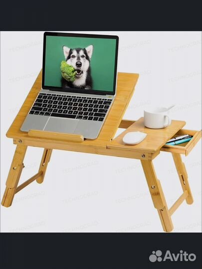 Столик складной деревянный для ноутбука