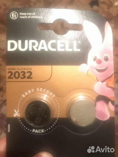 Батарейки duracell 2032