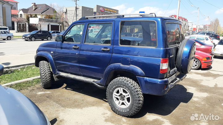 Рейлинги на крышу УАЗ Патриот Пт, серые