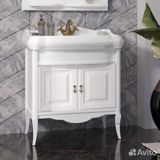 Мебель для ванной Опадирис Лоренцо 80 белая матовая