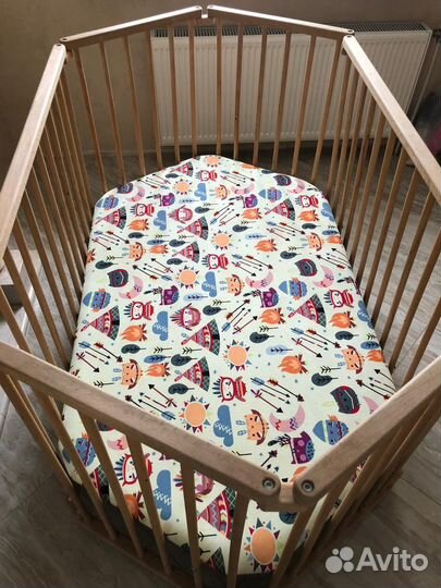 Манеж деревянный большой Geuther