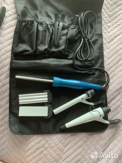 Щипцы Philips HP8699 Salon, белый/синий (плойка)