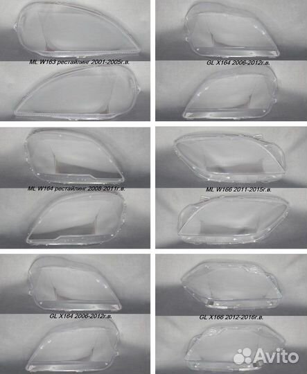 Новые стекла фар Mercedes ML GL