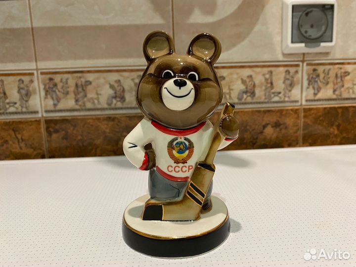 Статуэтка фарфор Олимпийский Мишка Вербилки