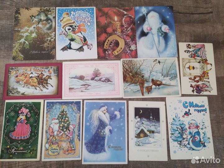 Набор новогодних открыток СССР