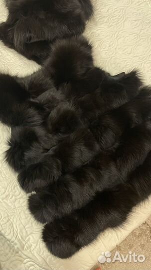 Шуба из песца под соболь