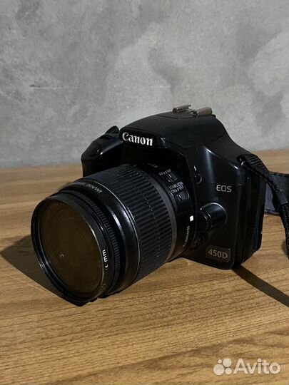 Зеркальный фотоаппарат Canon 450d с объективом