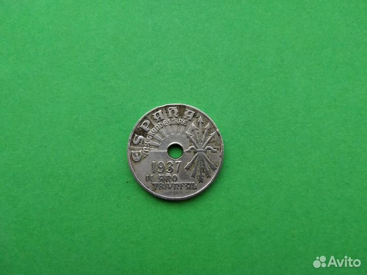 25 центов 1937 Испания. В коллекцию