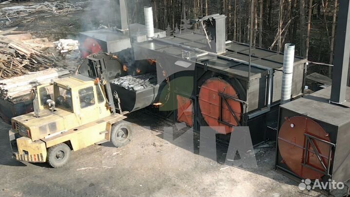 Углевыжигательные печи двухретортные до 50 тонн/ме