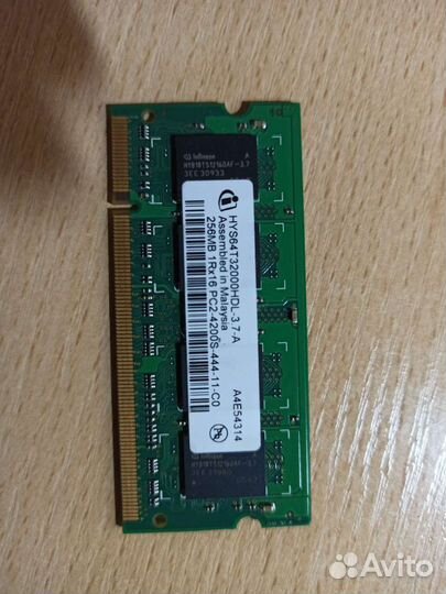 Оперативная память 256 мб DDR2 для ноутбука