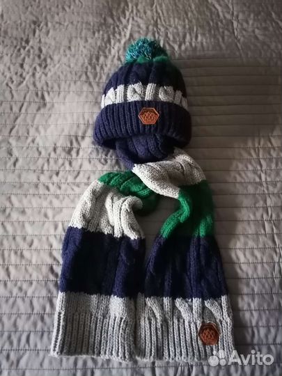Комплект шапка и шарф для мальчика