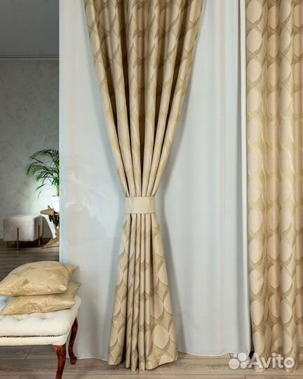 Комплект портьер жаккард Альба шторы занавески