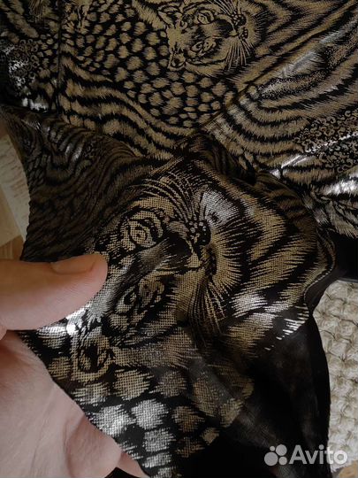 Ткань натуральный шелк с принтом 2м