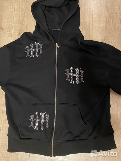 Hoodie haliky swarovski zip