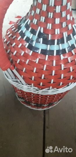 Стеклянный бутыль в оплетке 3л, СССР, бу