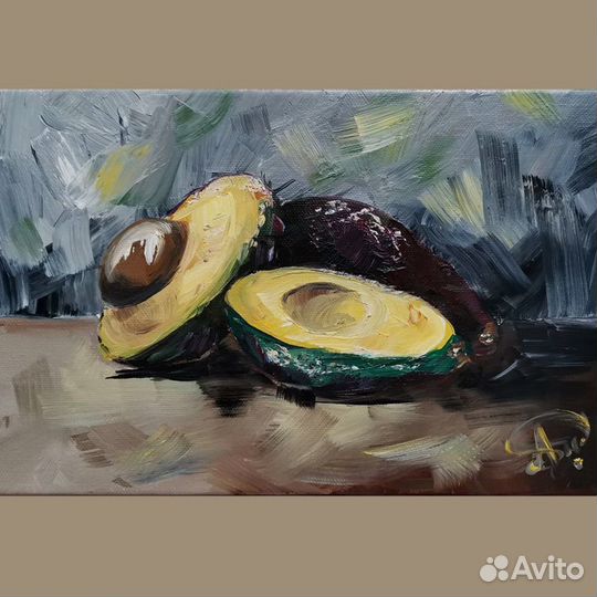 Картина маслом «авокадо»