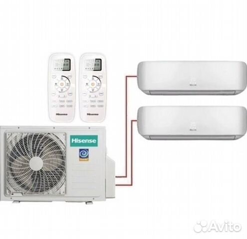 Hisense AMW2-18U4SXE+AMS-09UR4svedb65 2 шт
