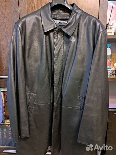 Кожаная куртка мужская 54