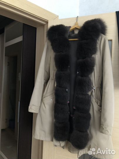 Парка с натуральным мехом 42 44