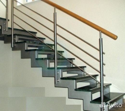 Металлический Каркас Лестницы на Ломанном Косоуре