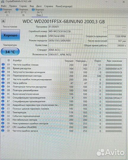 Жесткий диск WD Red 2 тб