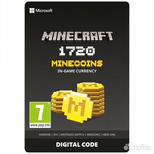 Карта Minecraft Minecoins 1720/3500 Паки глобал