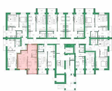 1-к. квартира, 38,5 м², 1/9 эт.