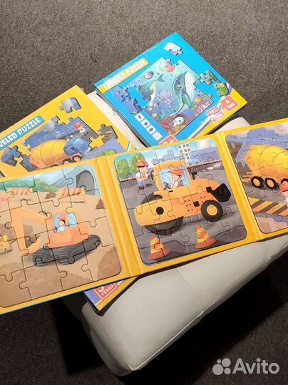 Магнитный детский пазл в твердой обложке
