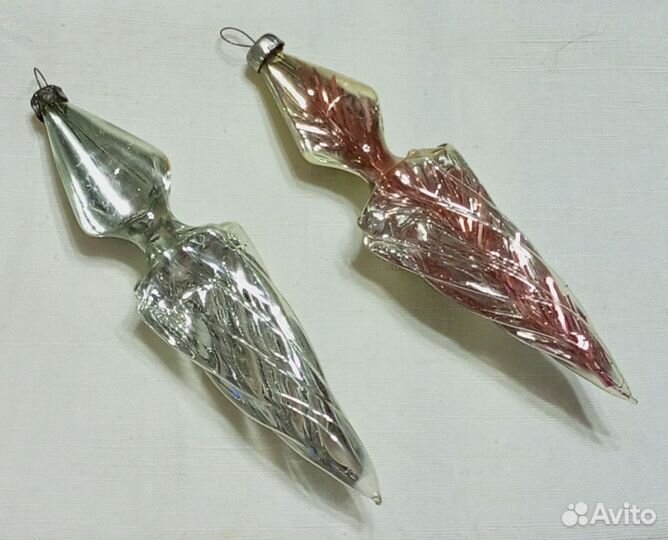 Елочные игрушки. СССР. Глинка. Сосульки. Подвески