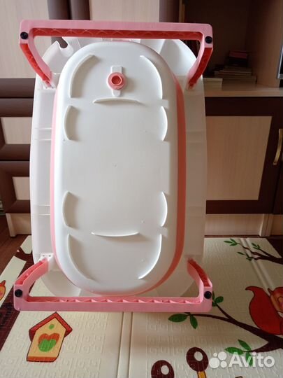 Детская ванночка для купания складная с матрасиком