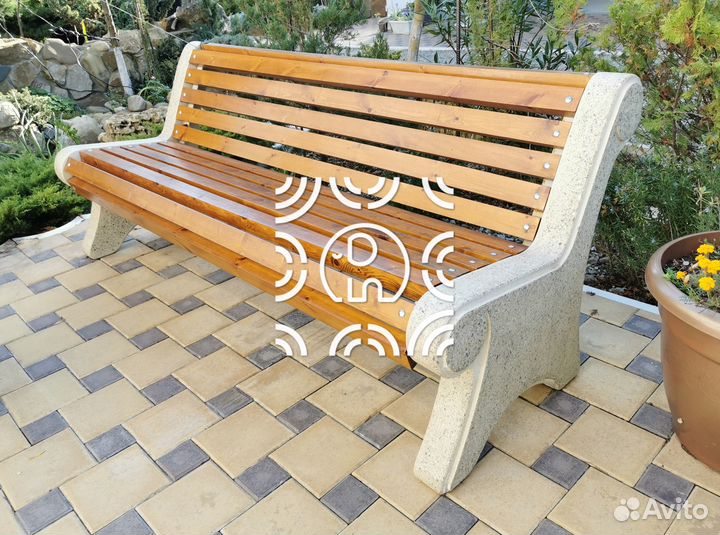 Лавки из бетона классик у производителя