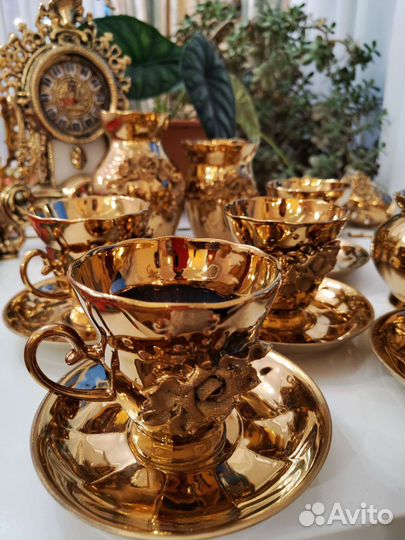 Сервиз чайный золотой СССР позолота