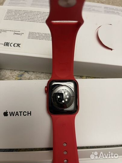 Часы apple watch 6 40 mm красные на запчасти