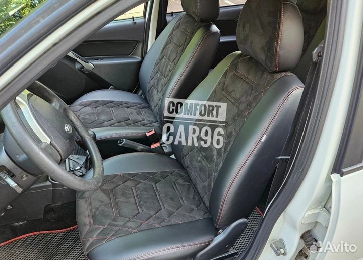 Авточехлы из экокожи Тойота Хай Люкс