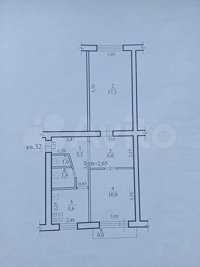 2-к. квартира, 48,9 м², 4/5 эт.