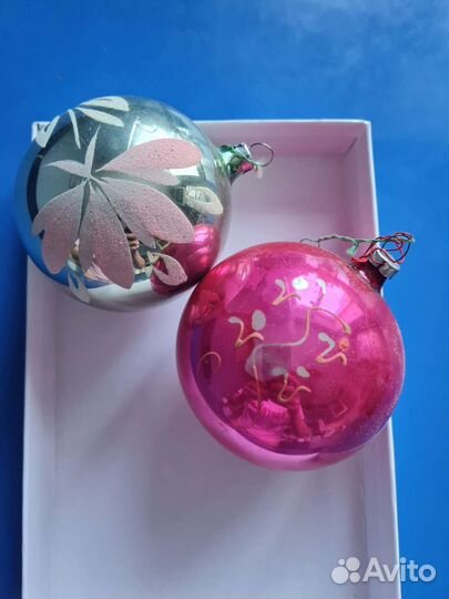 Елочные игрушки шары СССР