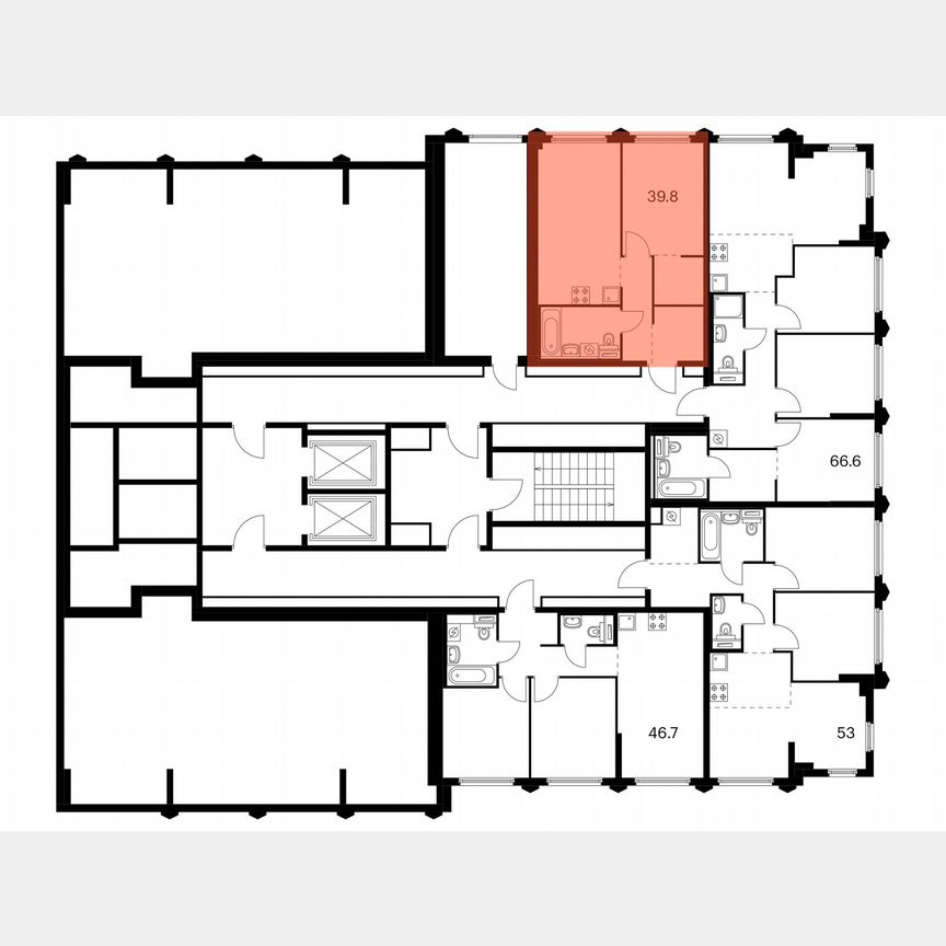 1-к. квартира, 39,8 м², 32/32 эт.