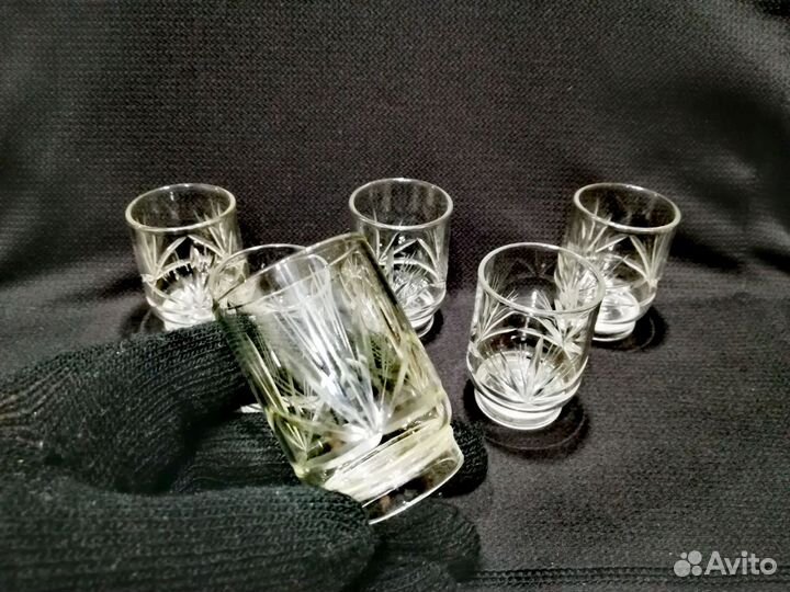 СССР, стопки, хрусталь, рюмки