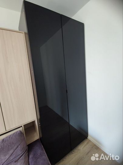 2 черных шкафа Икеа Пакс 100 и 50/237см