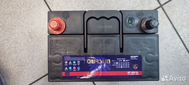 АКБ oursun JIS MF 40B19L 38Ah О.П