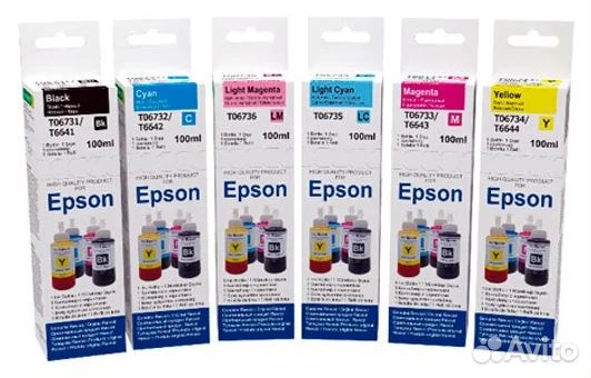 Чернила д/ Epson L-серии 6цветов*100мл водные
