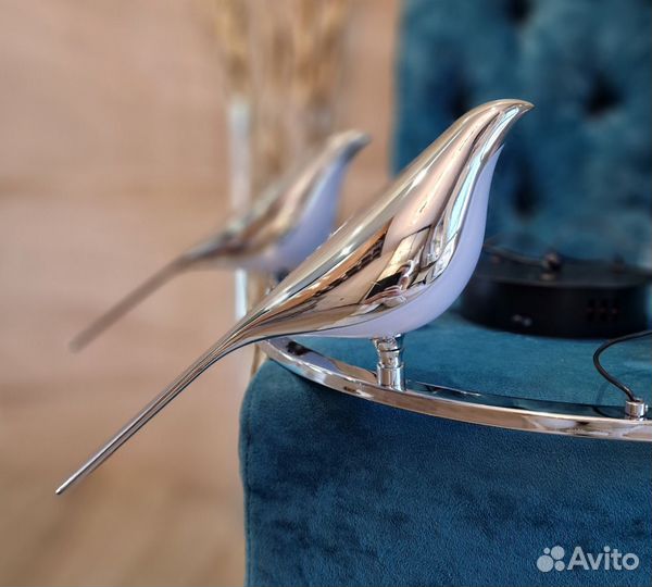 Люстра, светильник хром птички Nomi