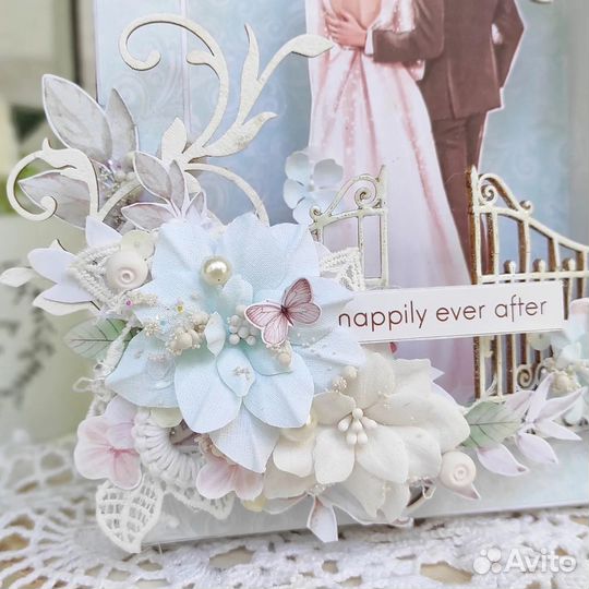 Свадебное панно-фоторамка ручной работы