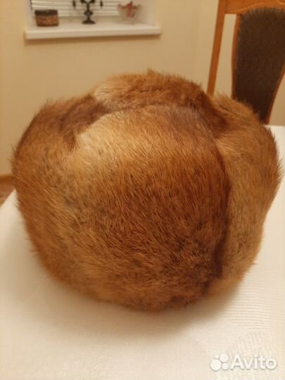 Шапка из меха ондатры мужская