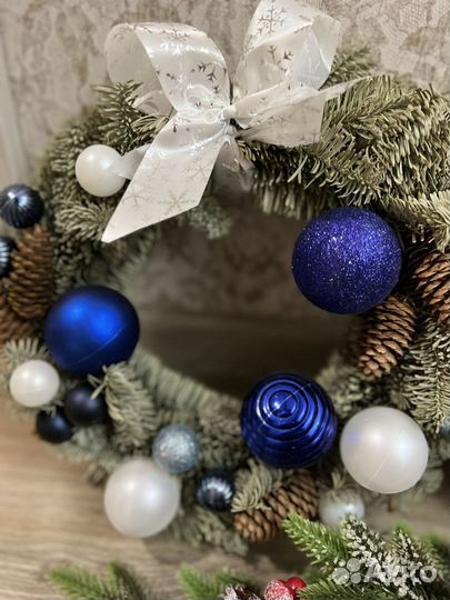 Рождественский венок, украшения на новый год