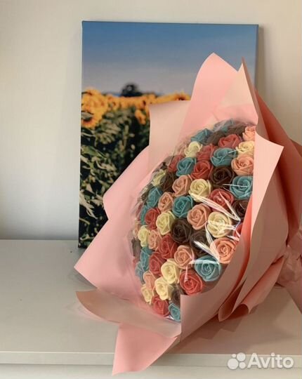 Букет из шоколадных роз, бельгийский шоколад