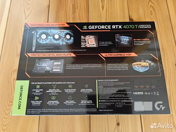 Видеокарта gigabyte GeForce RTX 4070 Ti Super