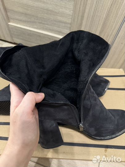 Ботфорты замшевые 39
